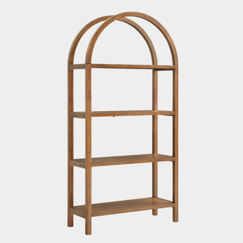 Vexley 72 Inch Large Arched Bookshelf