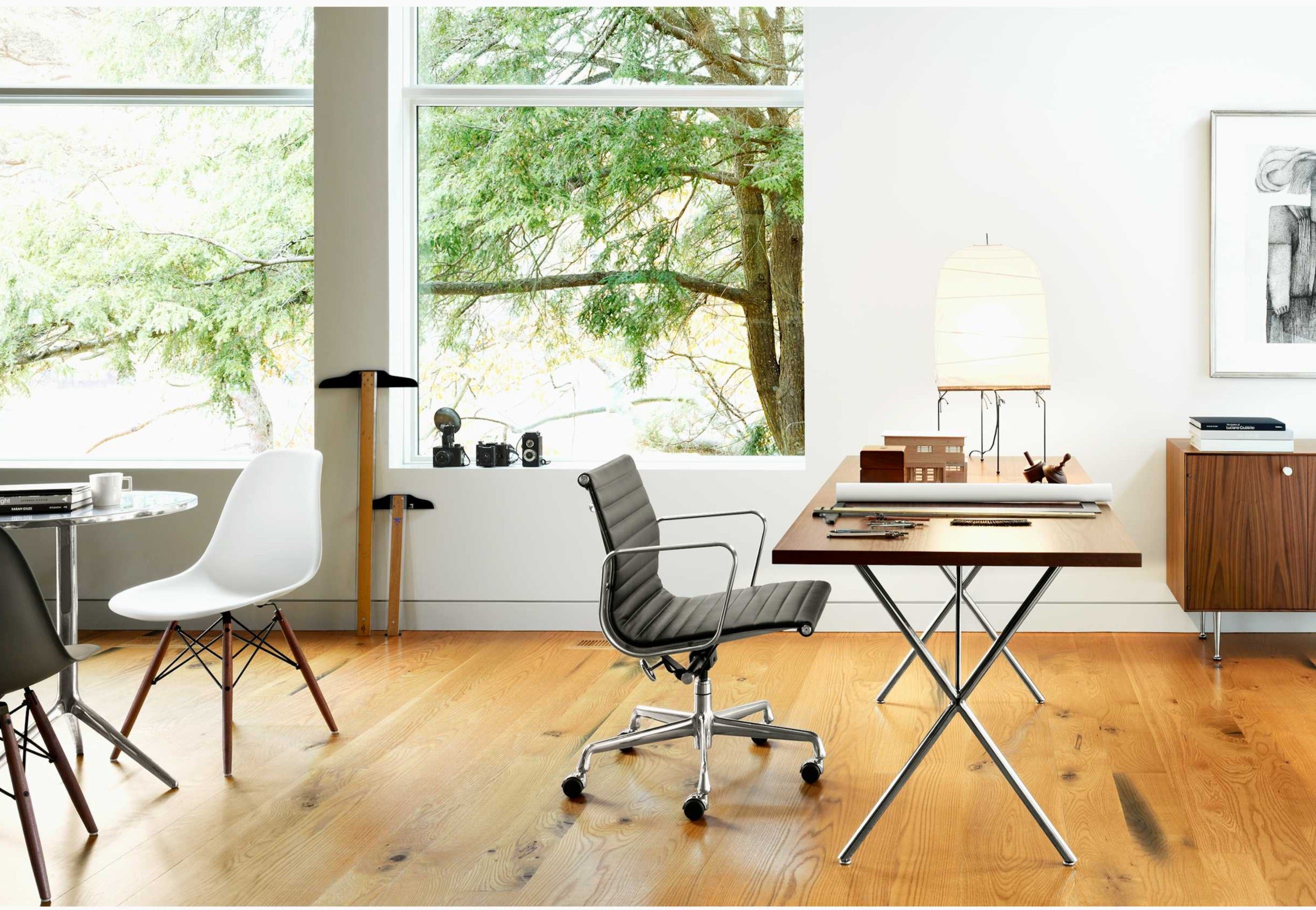 Chaise de direction Eames Aluminum Group - Dossier bas