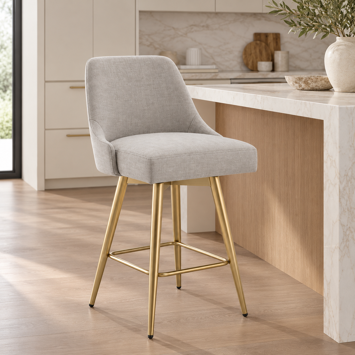 Mid-Century Swivel Counter Stool