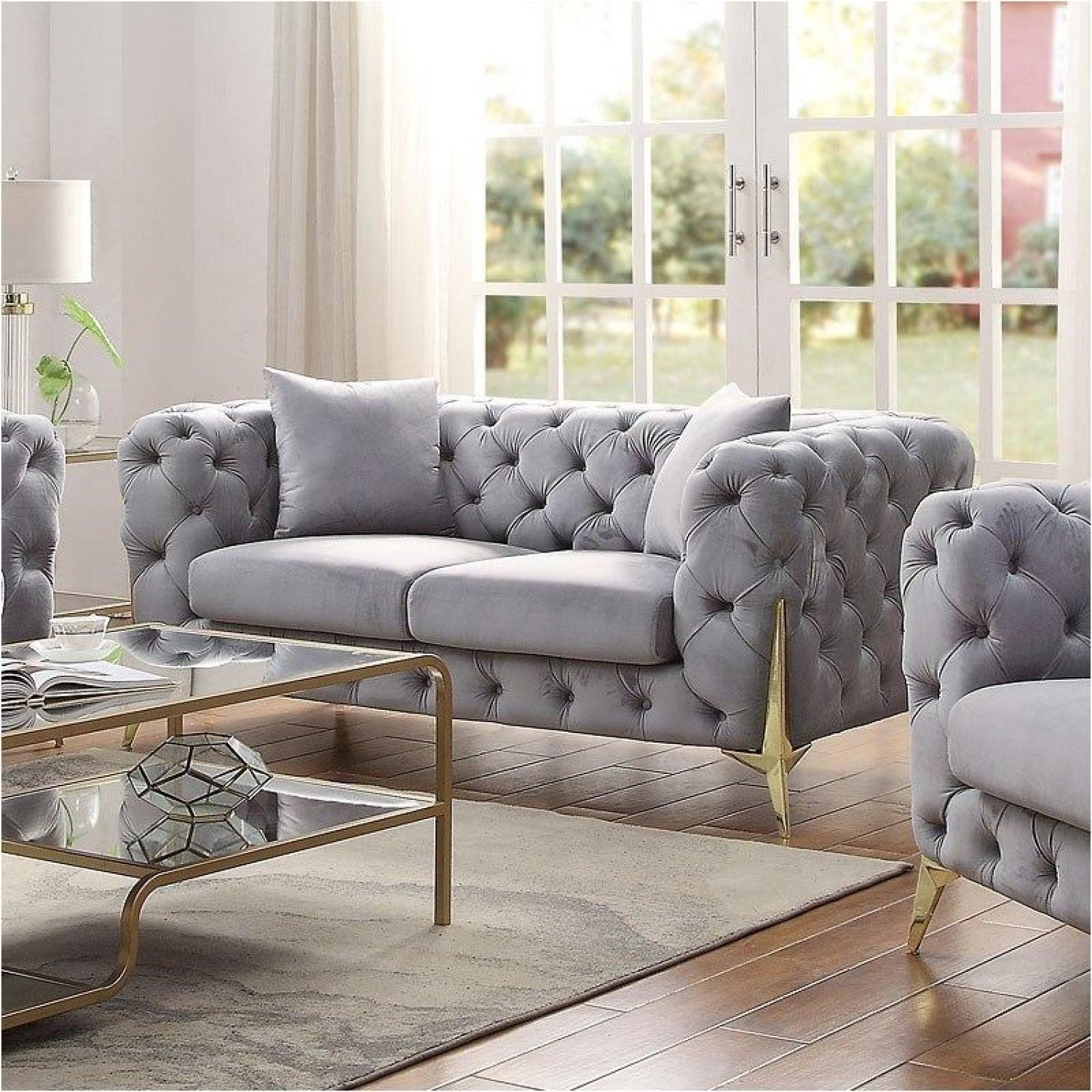 Finick Velvet Sofa