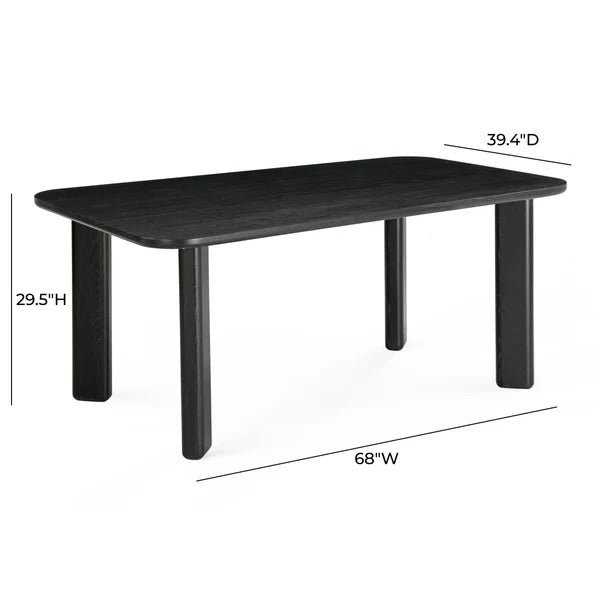 Jodie Black 68" Dining Table