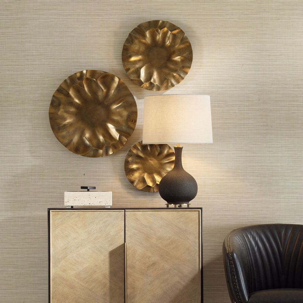 Peonia Outdoor Wall Decor, S/3
