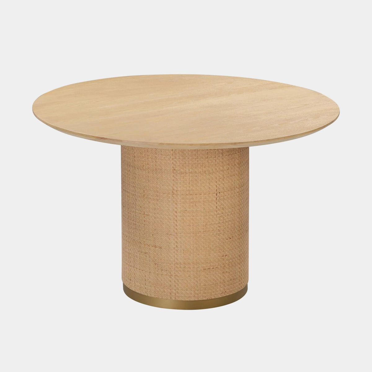Akiba Dining Table - 47" Natural Ash Rattan Round