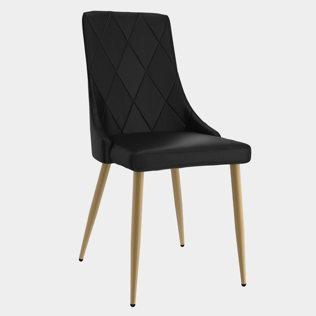 Antoine Dining Chair - 2 Black Aged Gold