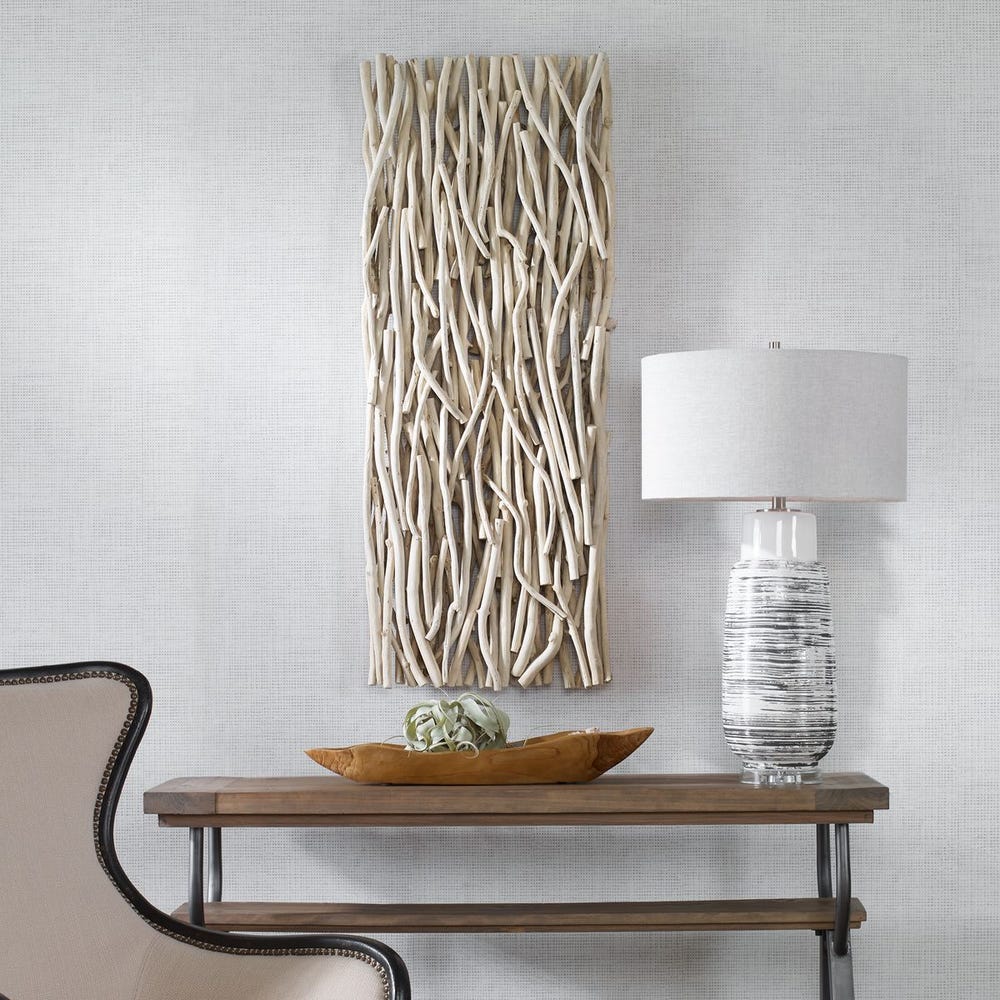 Gathered Teak Wood Wall Decor
