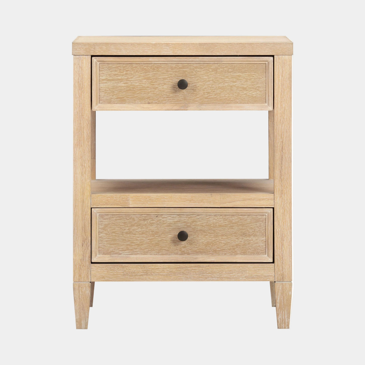 Bristol Park Whitewashed Wood Drawer Nightstand - 20" Oak 2