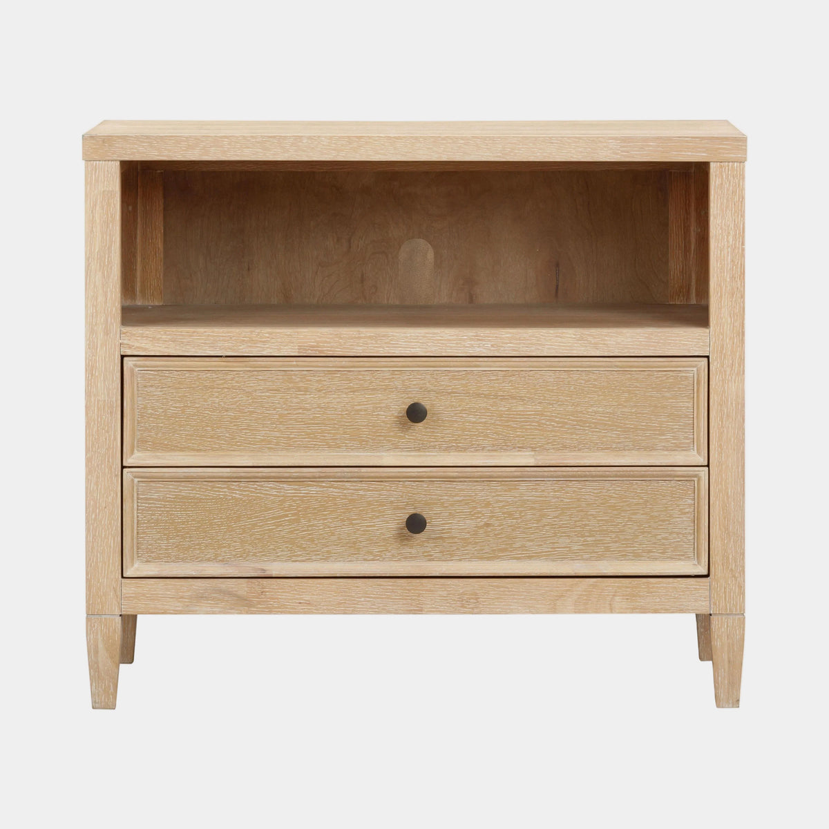 Bristol Park Whitewashed Wood Drawer Nightstand - 30" Oak 2