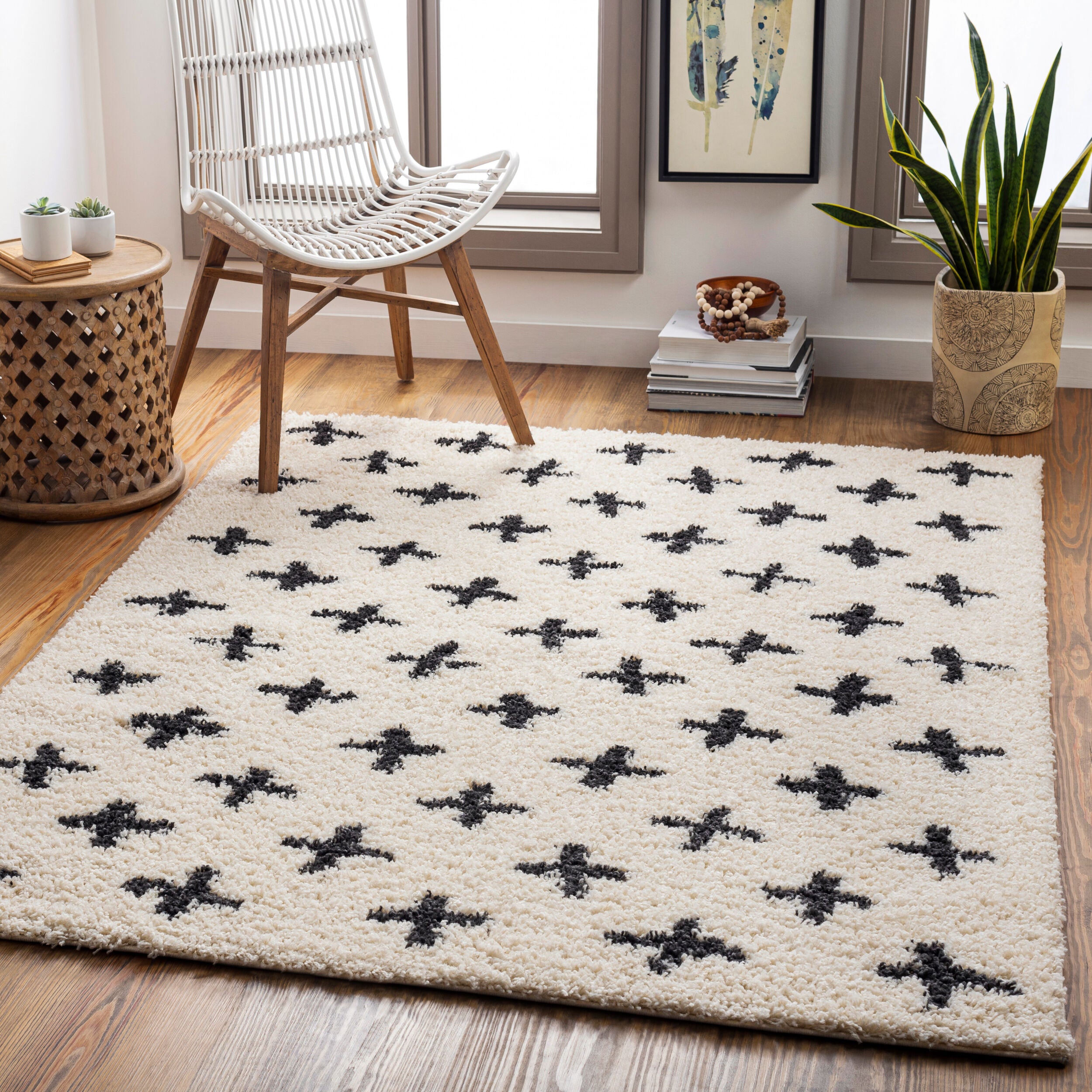 Beni Shag Machine Woven Rug
