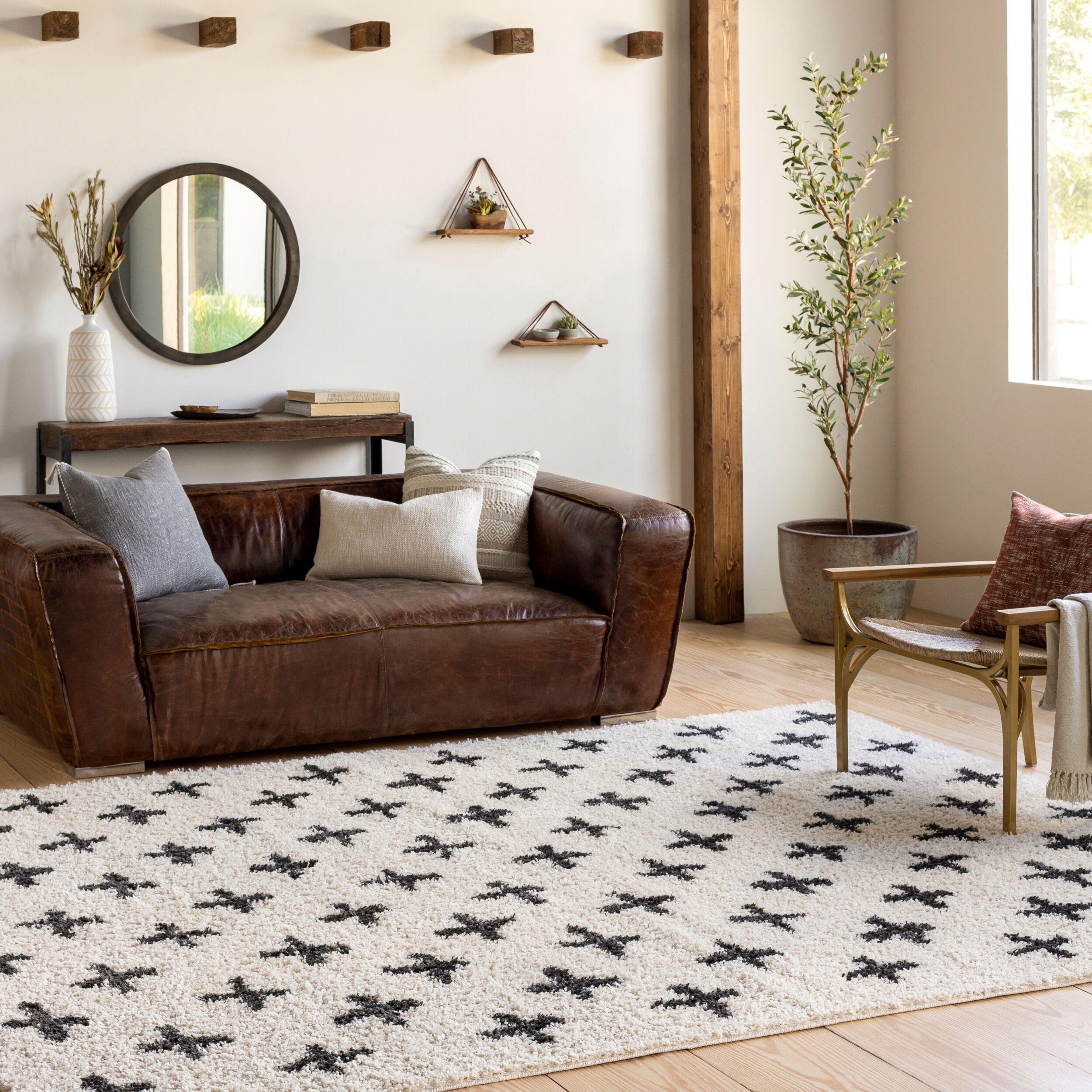 Beni Shag Machine Woven Rug
