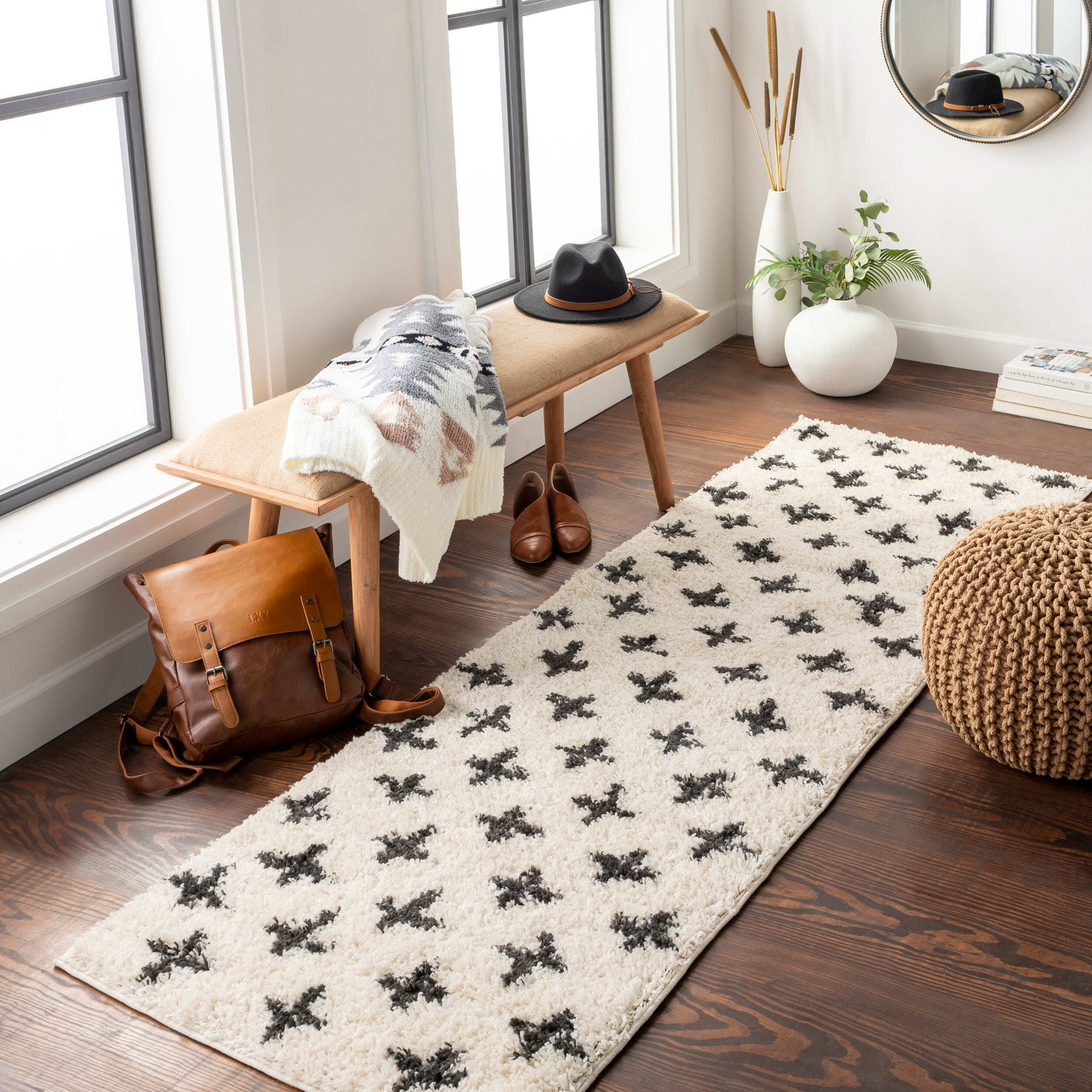 Beni Shag Machine Woven Rug