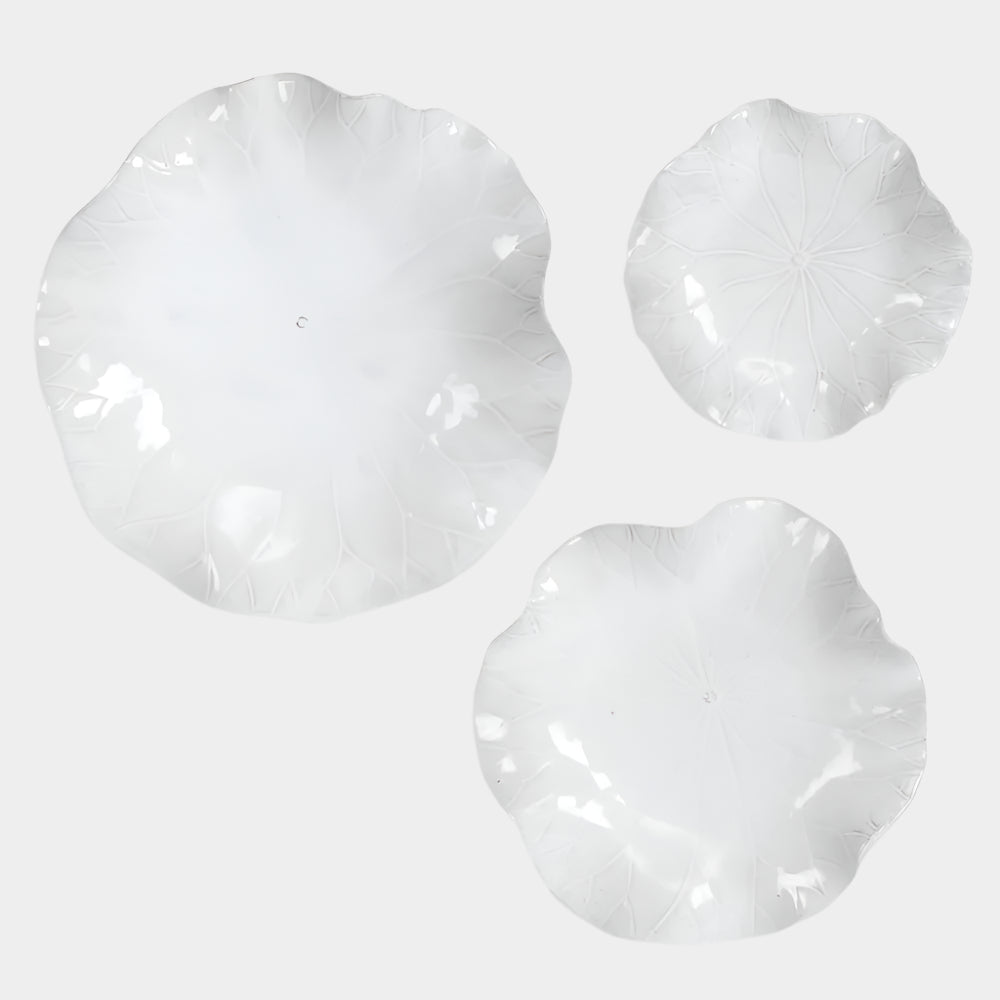 Abella Ceramic Outdoor Wall Decor, S/3