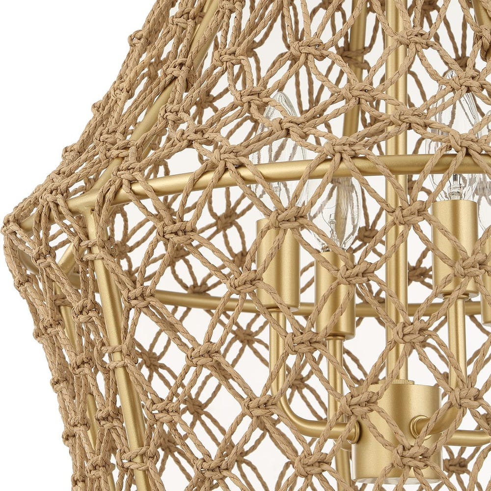 Macrame, 4 Lt Pendant