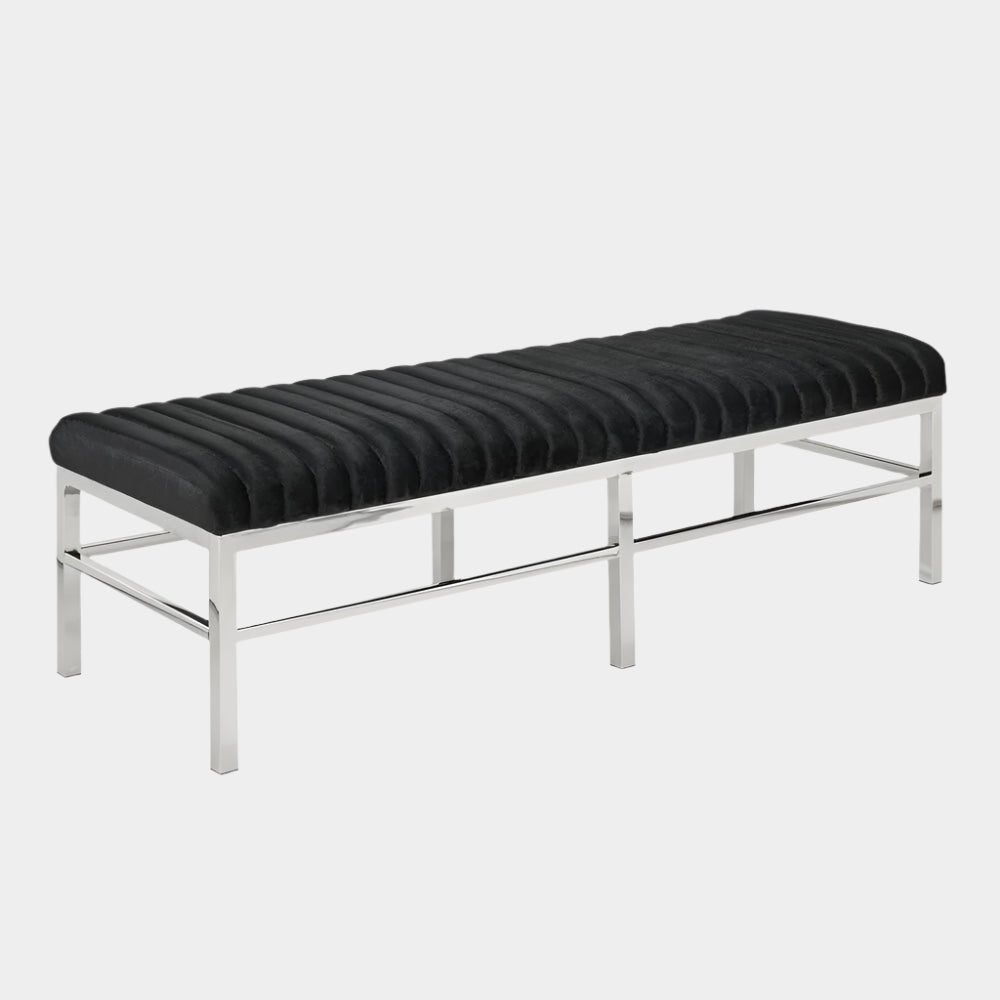Channel Bench - Black Velvet