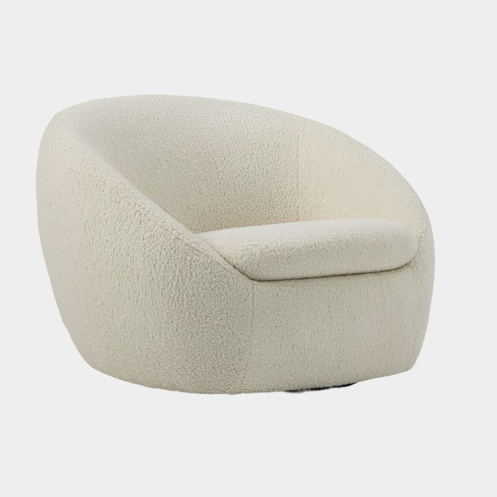 Chaise pivotante confortable (tissu bouclé)