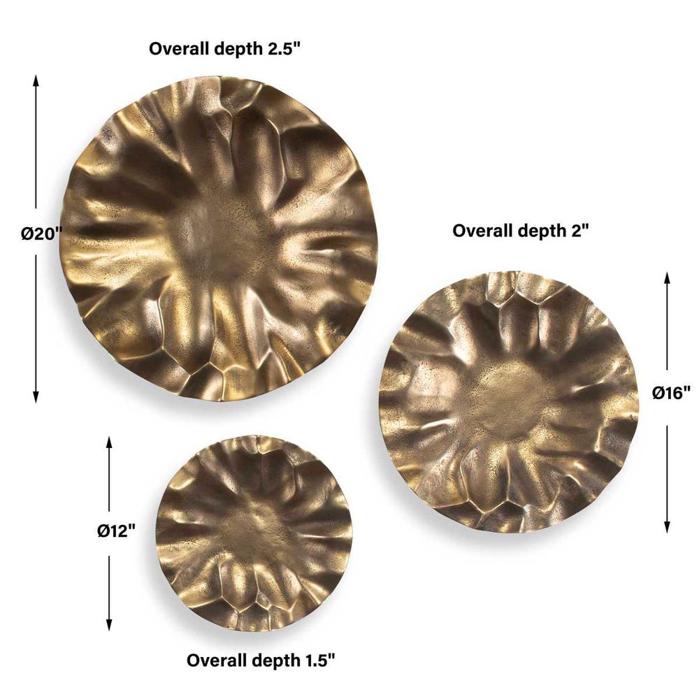 Peonia Outdoor Wall Decor, S/3