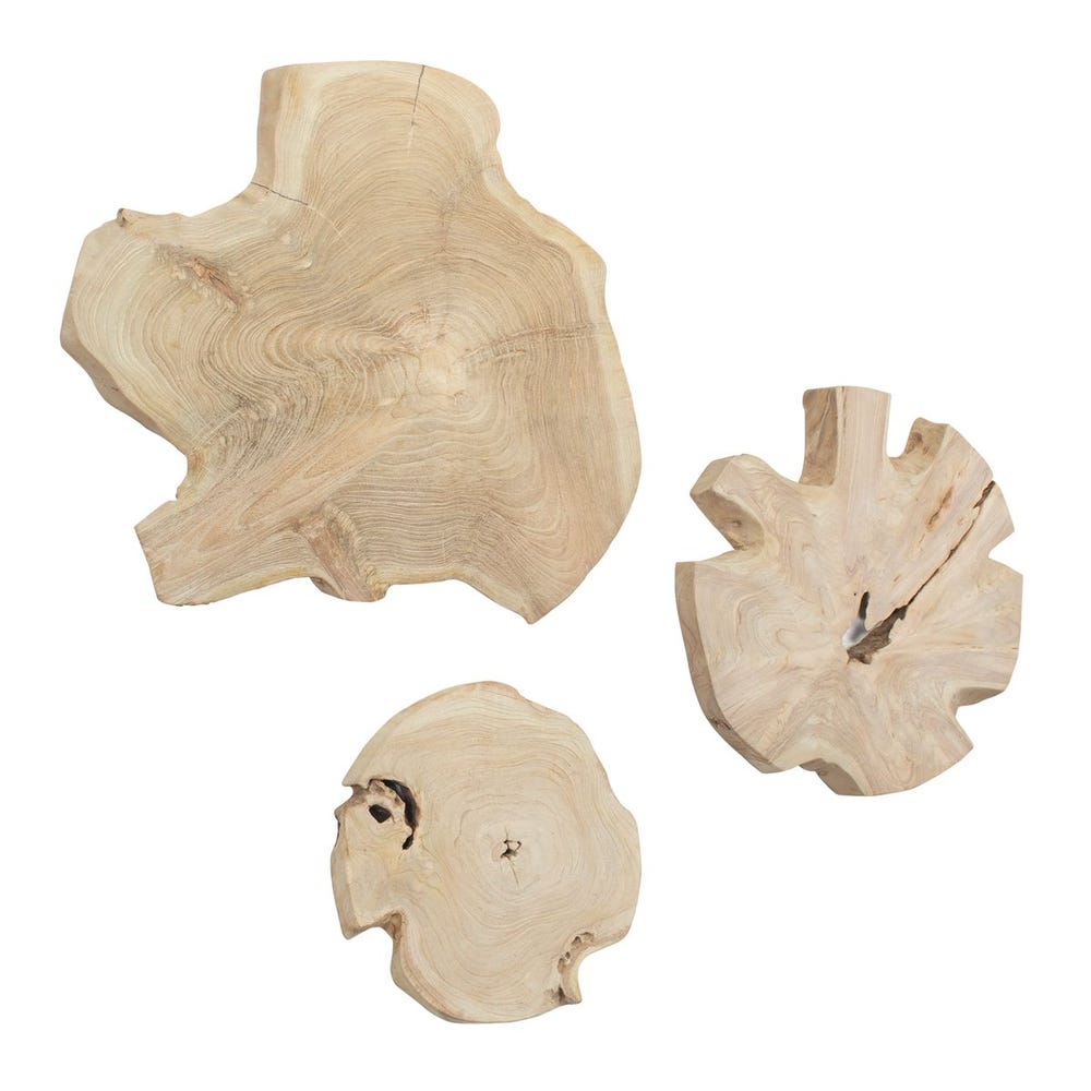 Kalani Outdoor Wood Wall Decor, S/3
