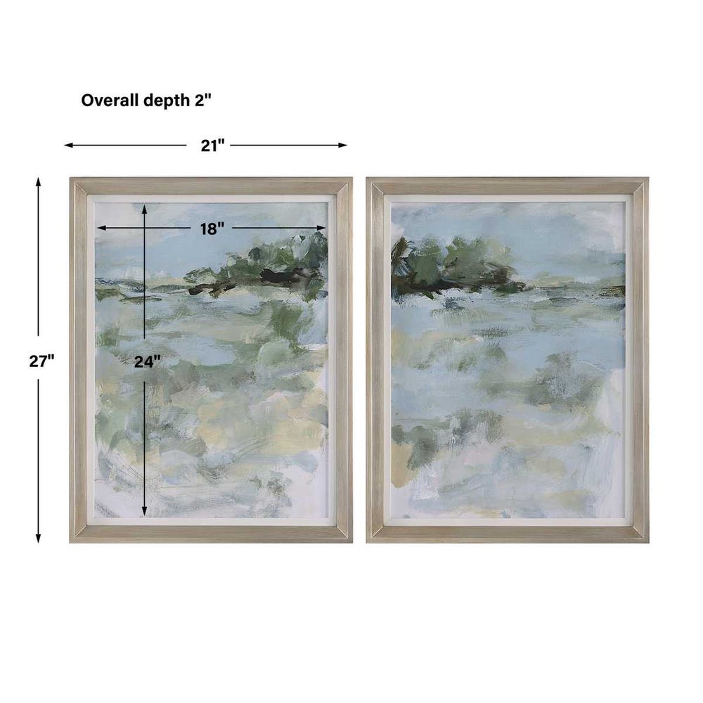 Far Away View Framed Prints, S/2