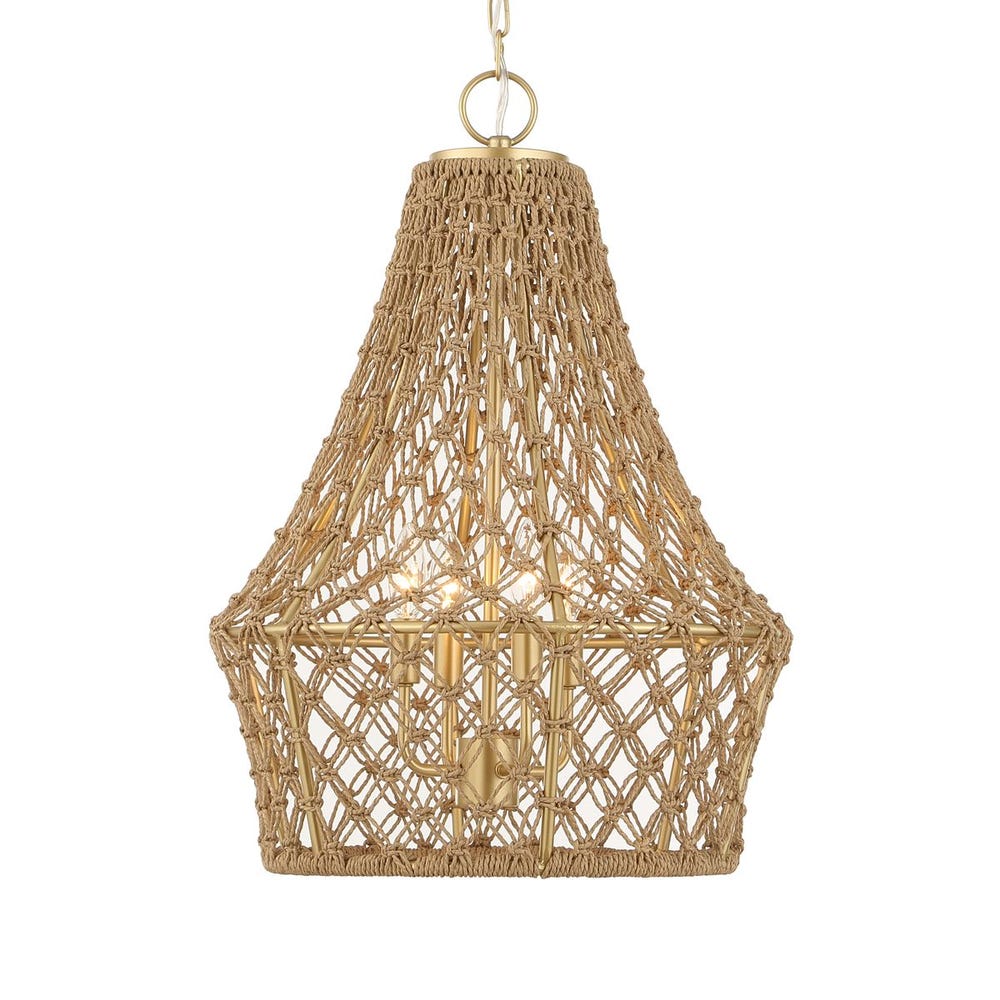 Macrame, 4 Lt Pendant
