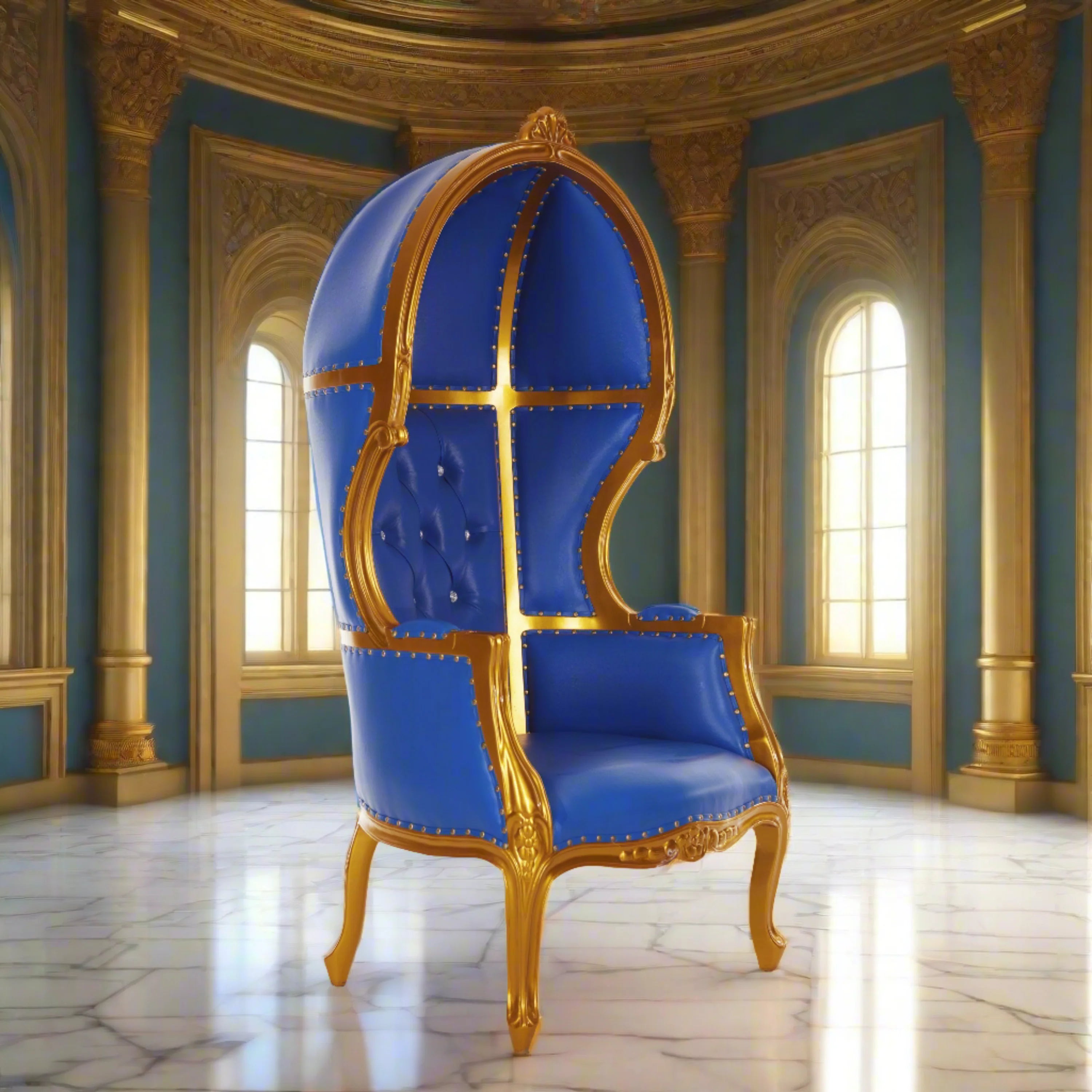 Hooded Canopy 65 Bridal Throne Chair