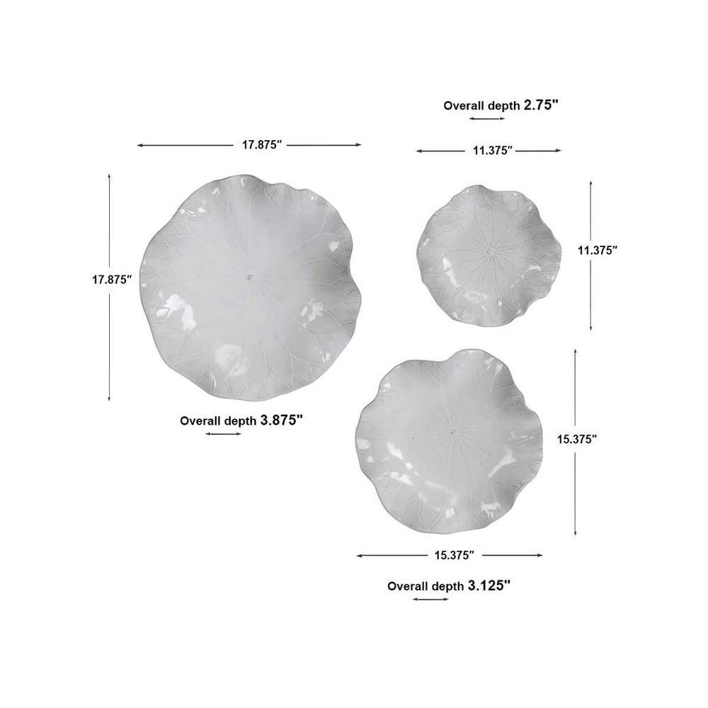 Abella Ceramic Outdoor Wall Decor, S/3