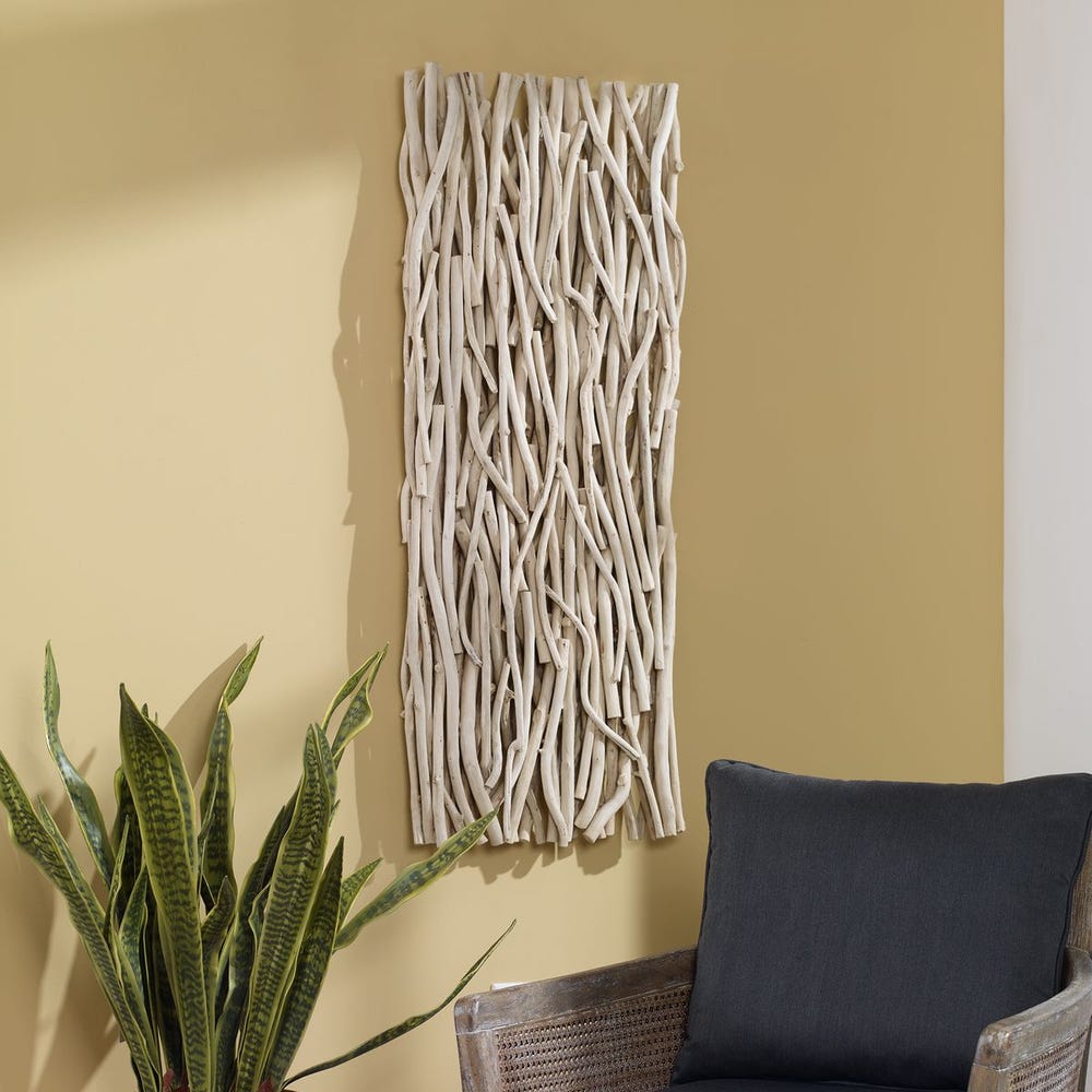Gathered Teak Wood Wall Decor