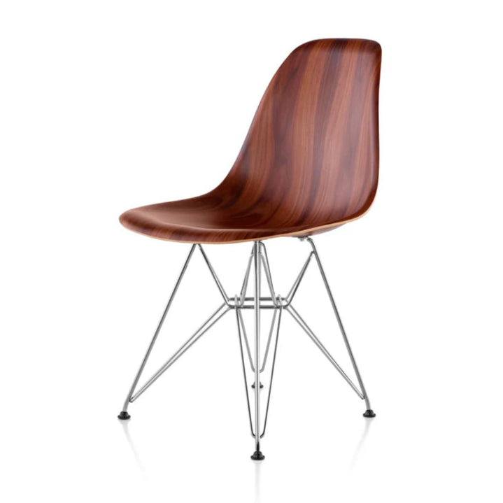 Eiffel Chair Walnut With Chrome Base