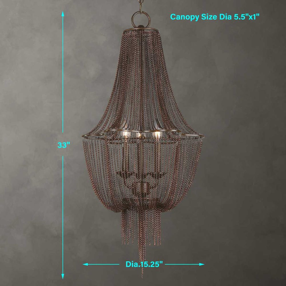 Lezzeno, 3 Lt Chandelier