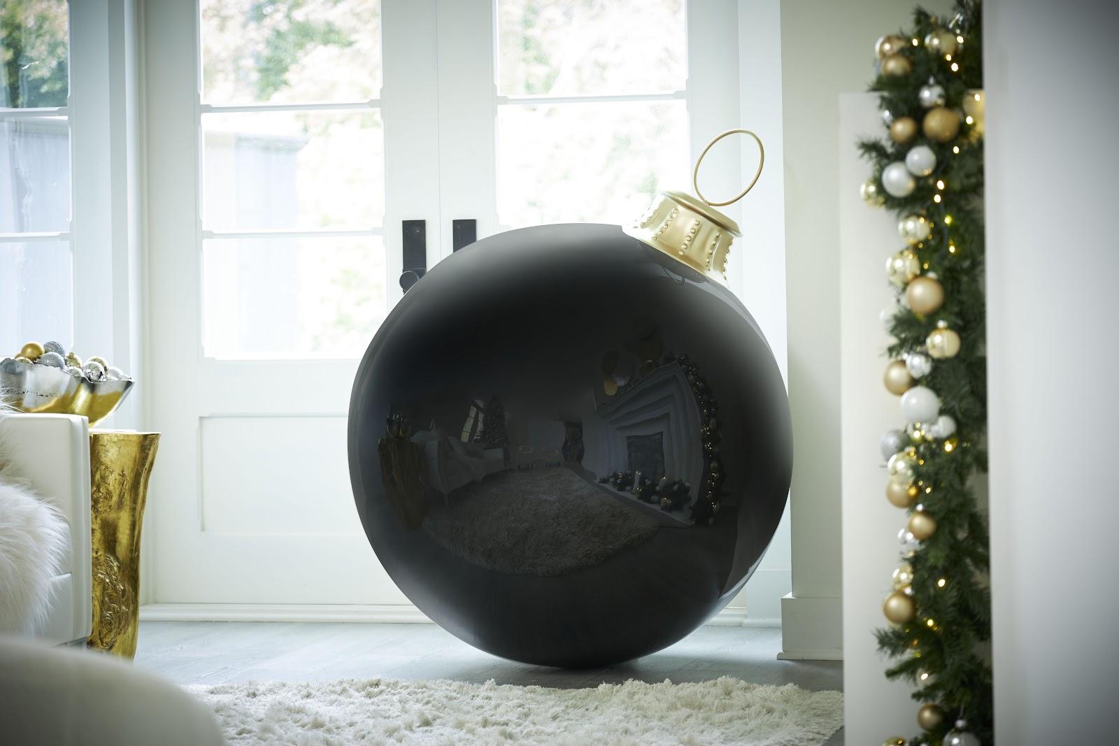 Boule de Noël décorative, noire