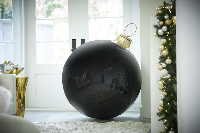 Boule de Noël décorative, noire