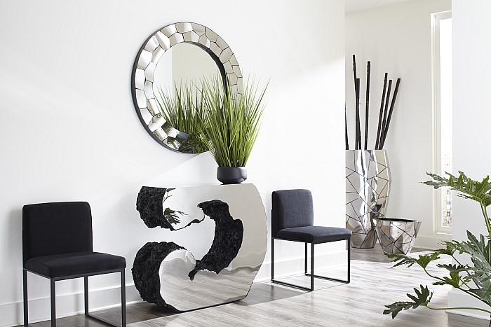 Triangle Crazy Cut Planter, Large, Stainless Steel