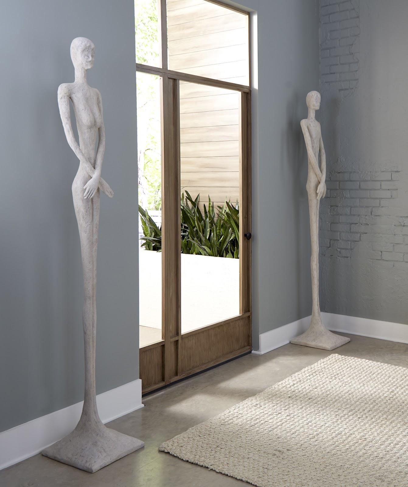 Sculpture de Lottie, résine, pierre romaine