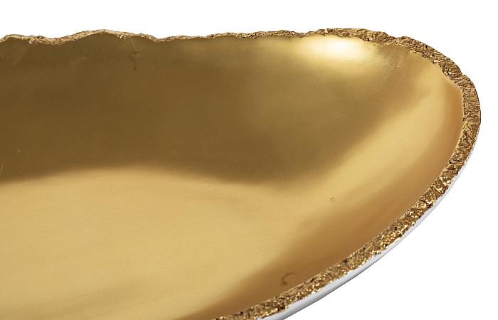 Broken Egg Bowl, White and Gold Leaf, Extra Large