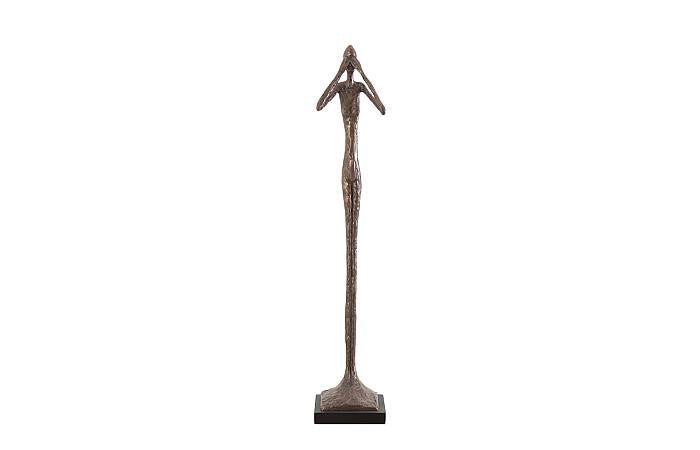 Sculpture fine « Ne vois pas le mal », petite taille, résine, finition bronze