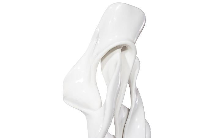 Sculpture dansante en fonte, Coupé, Gel Coat Blanc
