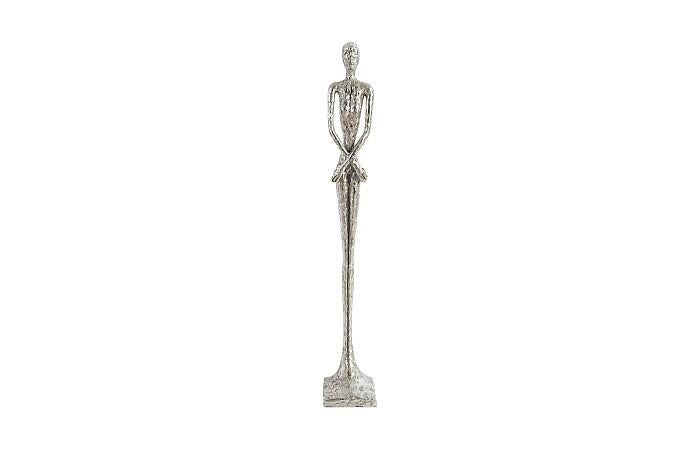 Sculpture Lottie, petite, résine, feuille d'argent