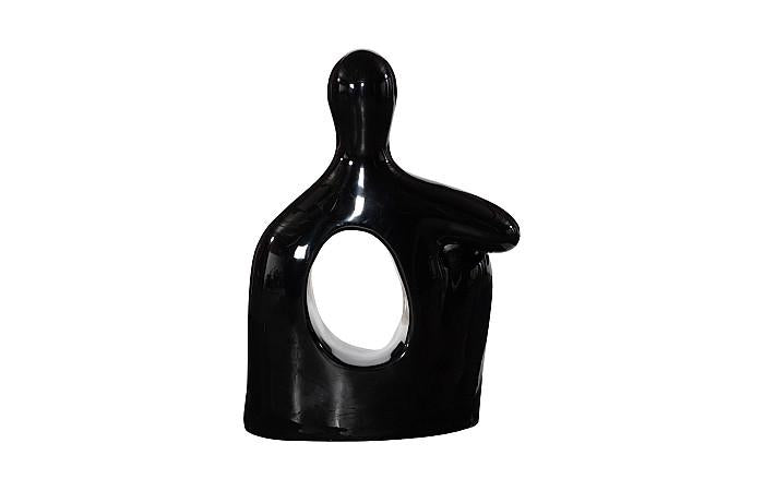 Sculpture assise, Gel Coat Noir