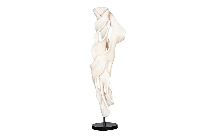Sculpture dansante en fonte, coupé, faux blanchi