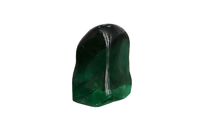 Sculpture en obsidienne polie, verte, grande taille