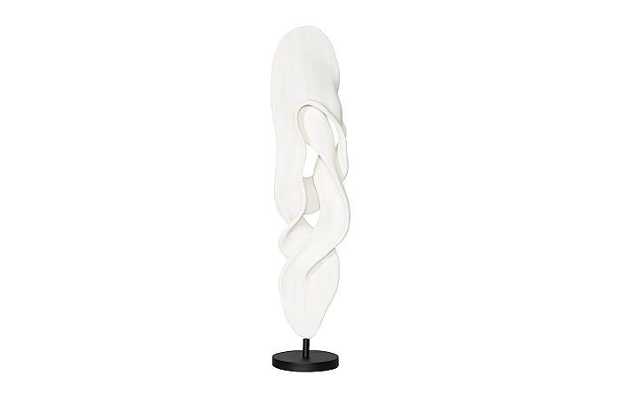 Sculpture dansante moulée, Glissade, Faux blanchi