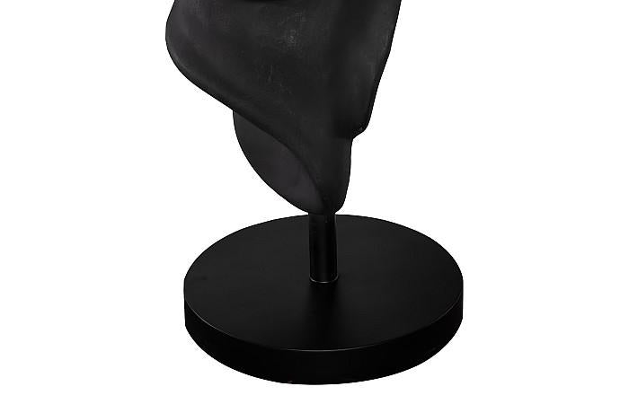 Sculpture dansante en fonte, coupé, noir anthracite