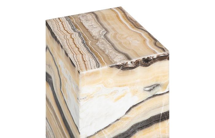 Onyx Lamp Pedestal, Square, Zebra