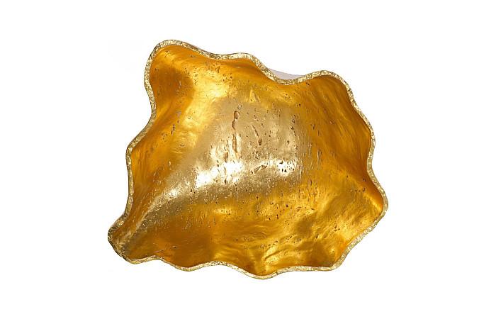 Cast Onyx Bowl, Gold Leaf, Large