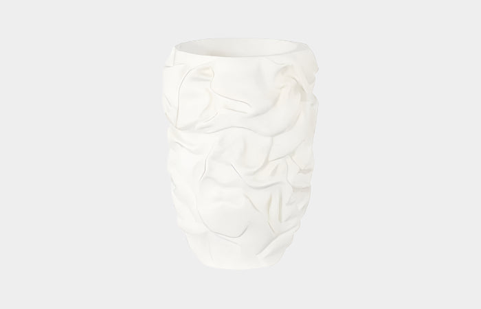 Drape Planter, White Stone, SM