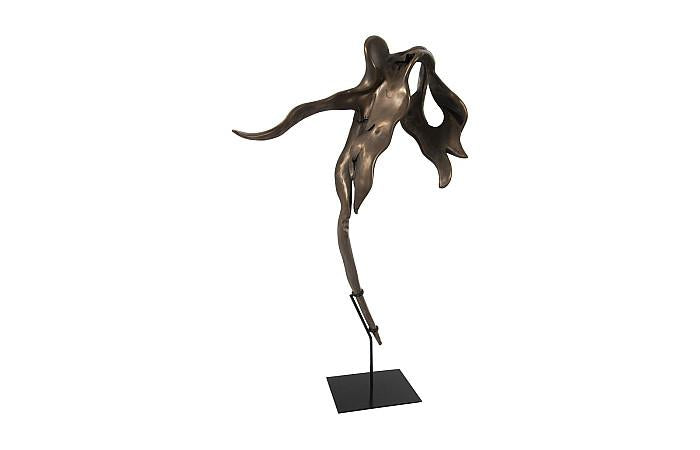 Sculpture de racine moulée, résine, finition bronze