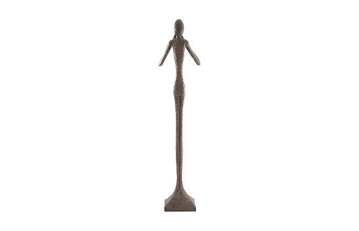 Sculpture élancée « Ne dites pas le mal », grande taille, résine, finition bronze