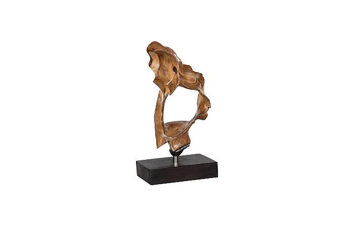Sculpture en bois métallurgique, base en fer, assortiment