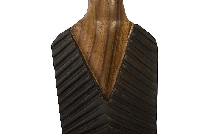Sculpture d'homme vêtu, taille moyenne, Chamcha, naturel, noir, cuivre