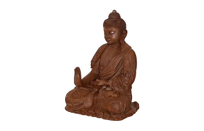 Bouddha enchanteur, finition rouille