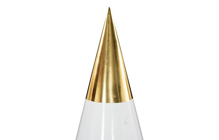 Sapin de Noël, Cona, blanc et feuille d'or