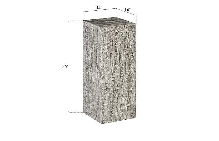 Prism Pedestal, Medium, Gray Stone